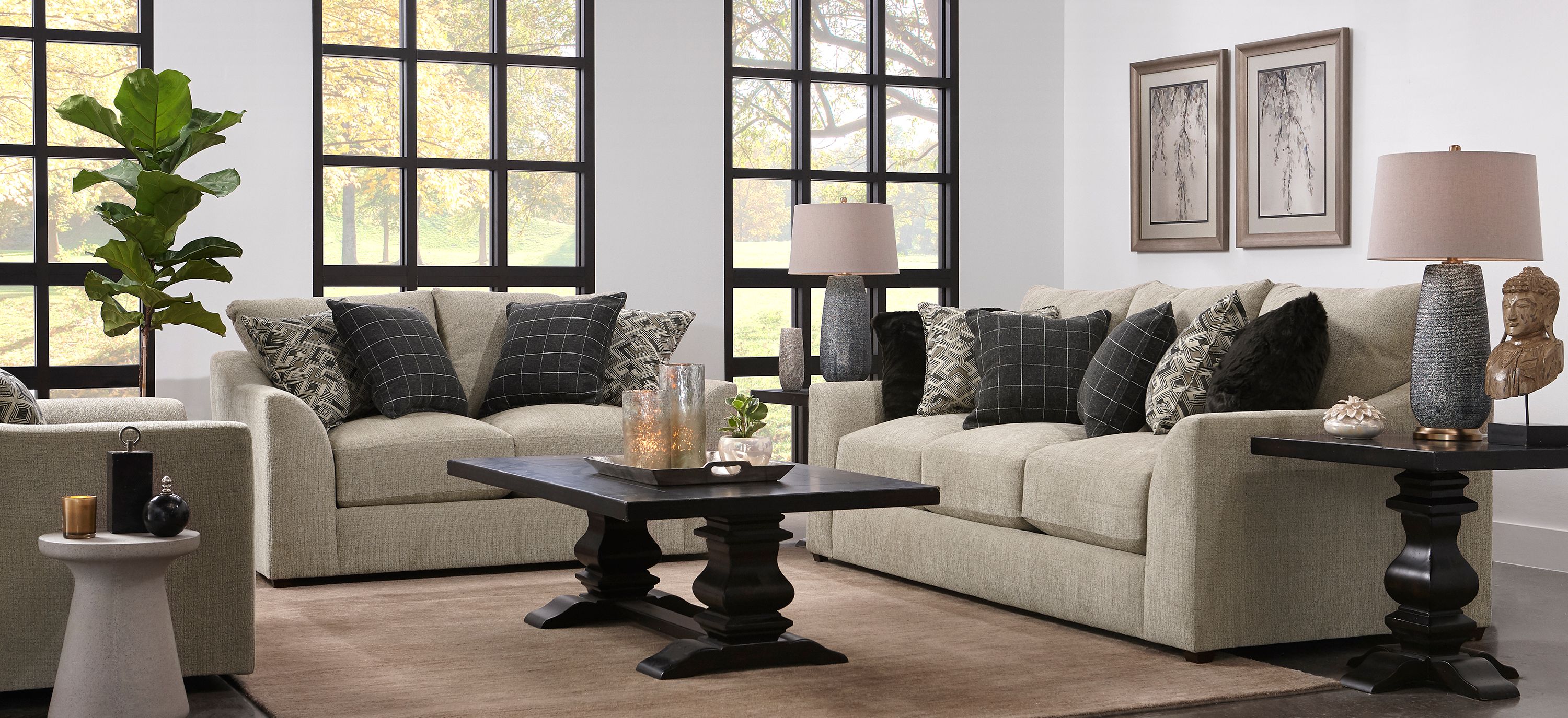 Savane 2-pc. Chenille Sofa and Loveseat Set