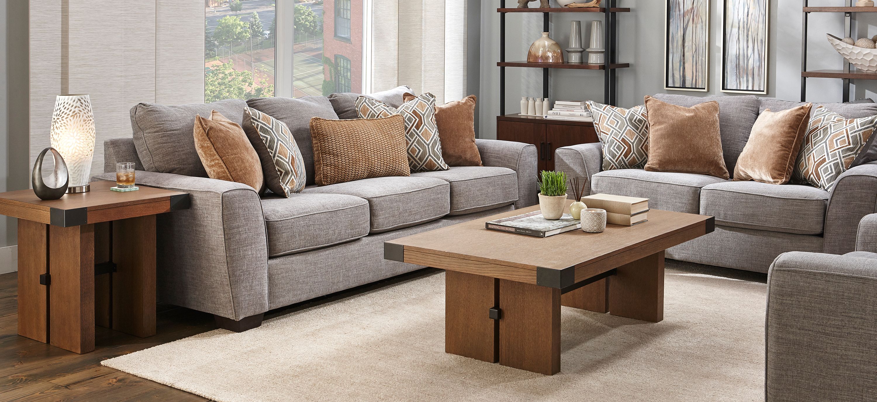 Ollie 2-pc. Chenille Sofa and Loveseat Set