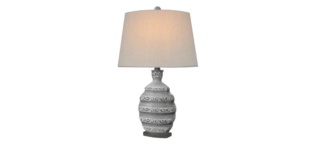 Gray Resin Table Lamp