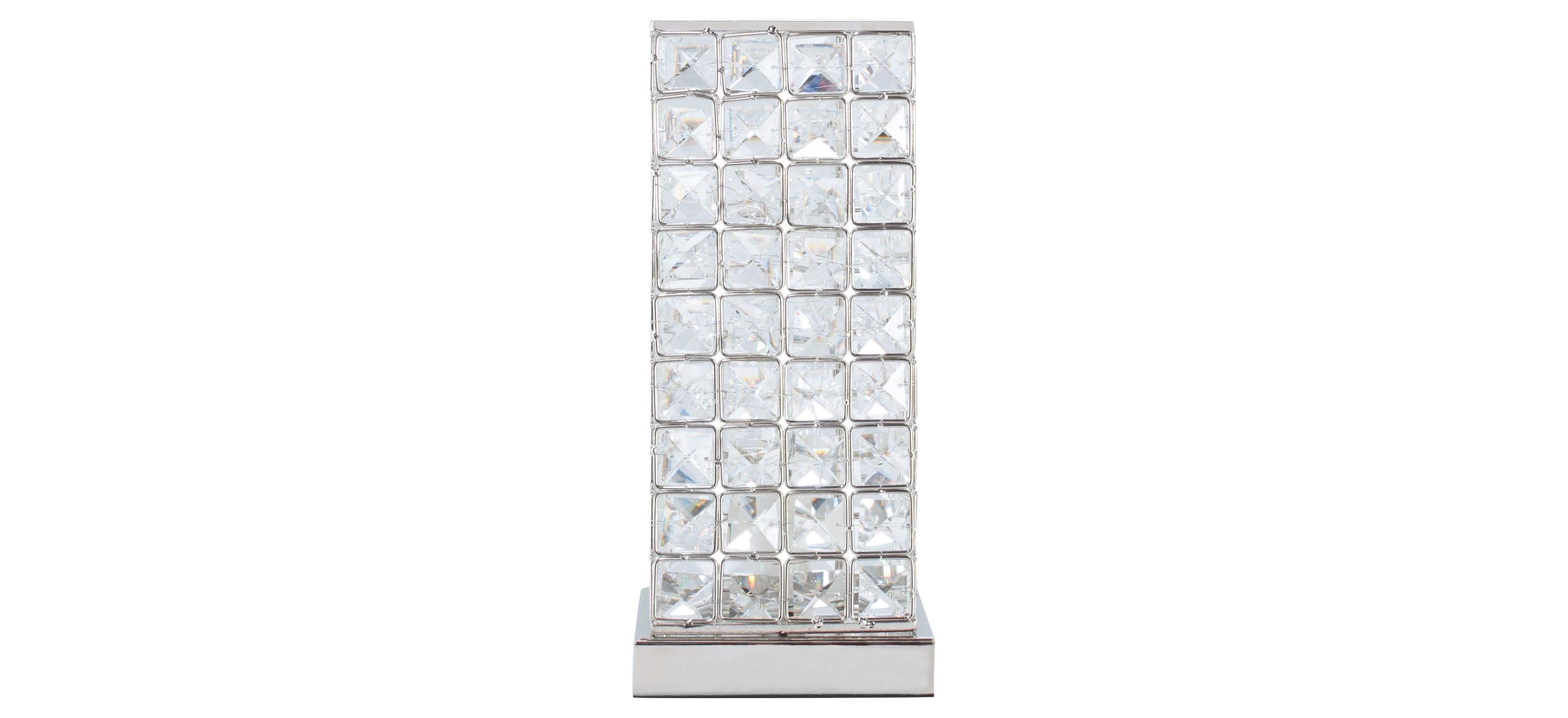 Crystal and Metal Table Lamp