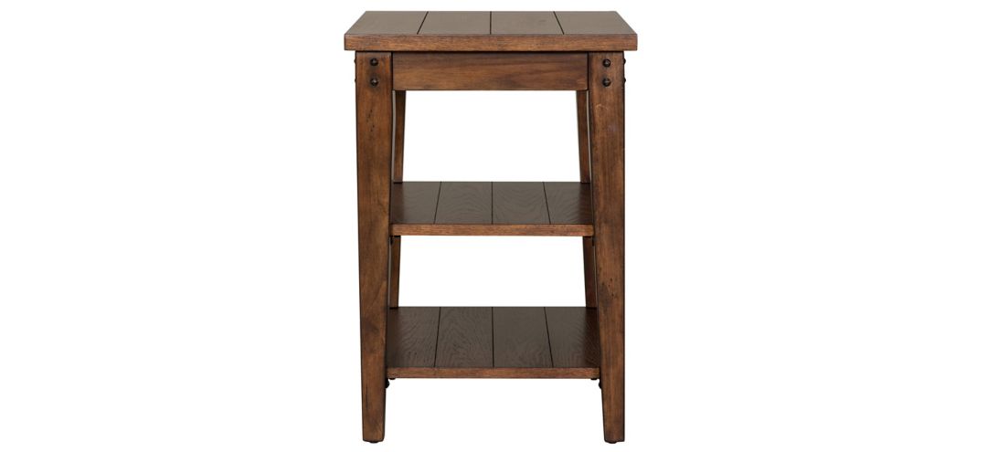 Lake House Rectangular Tiered Chairside Table