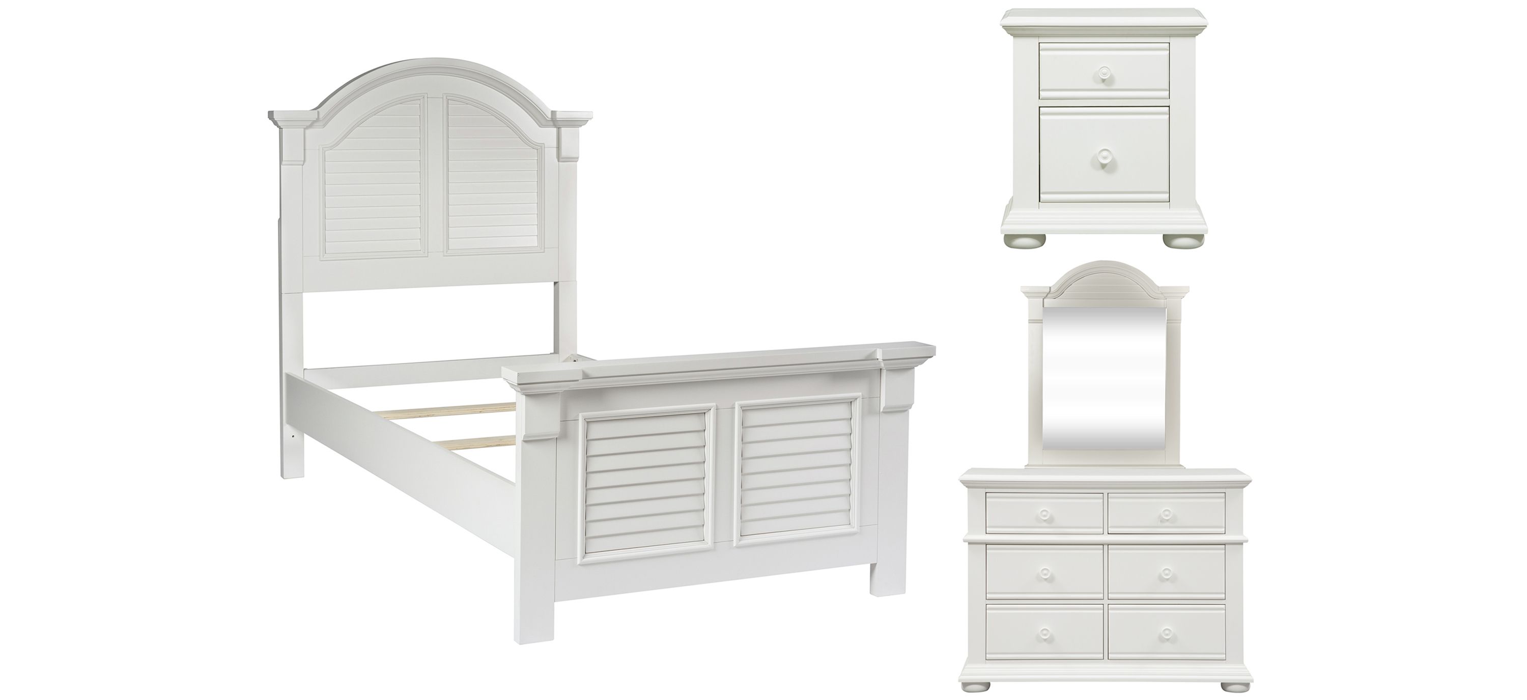 Summer House 4 Pc. Bedroom Set with 6 Drawer Dresser