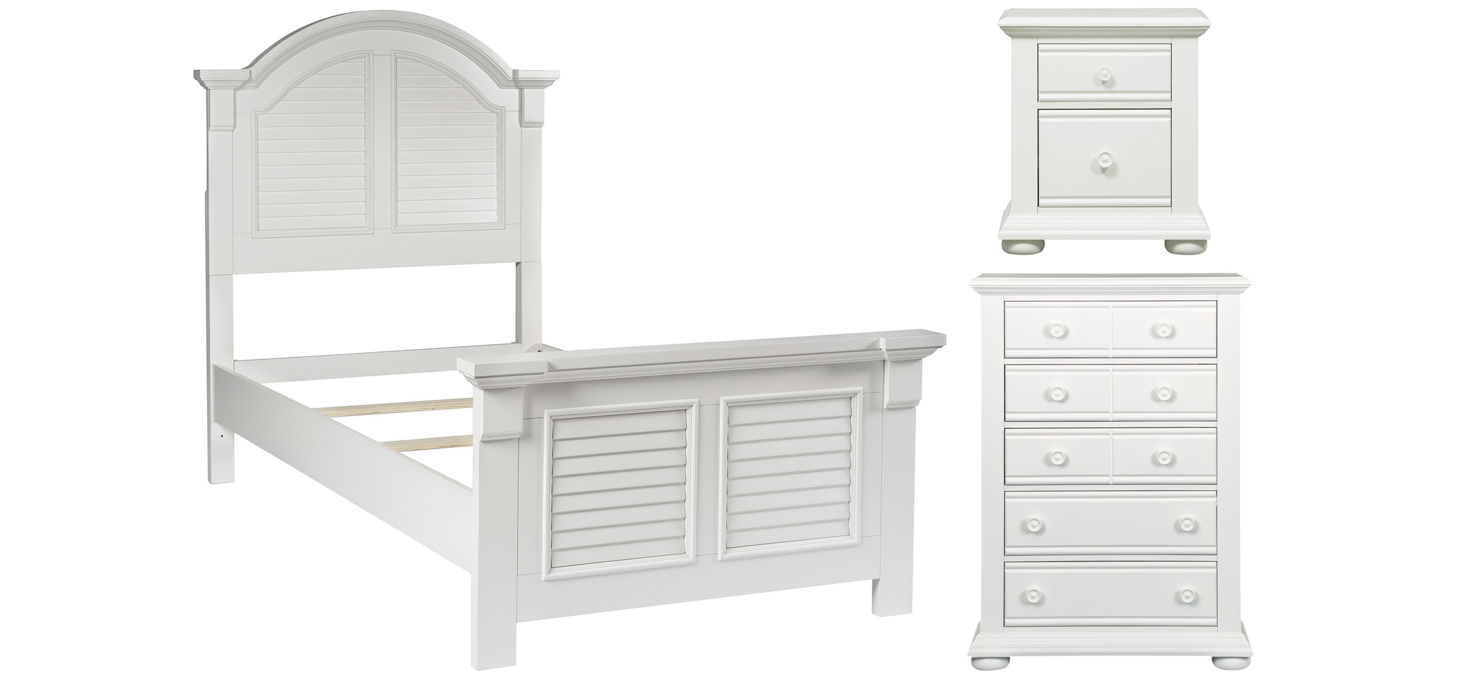 Summer House 3 Pc. Bedroom Set with 5 Drawer Chest