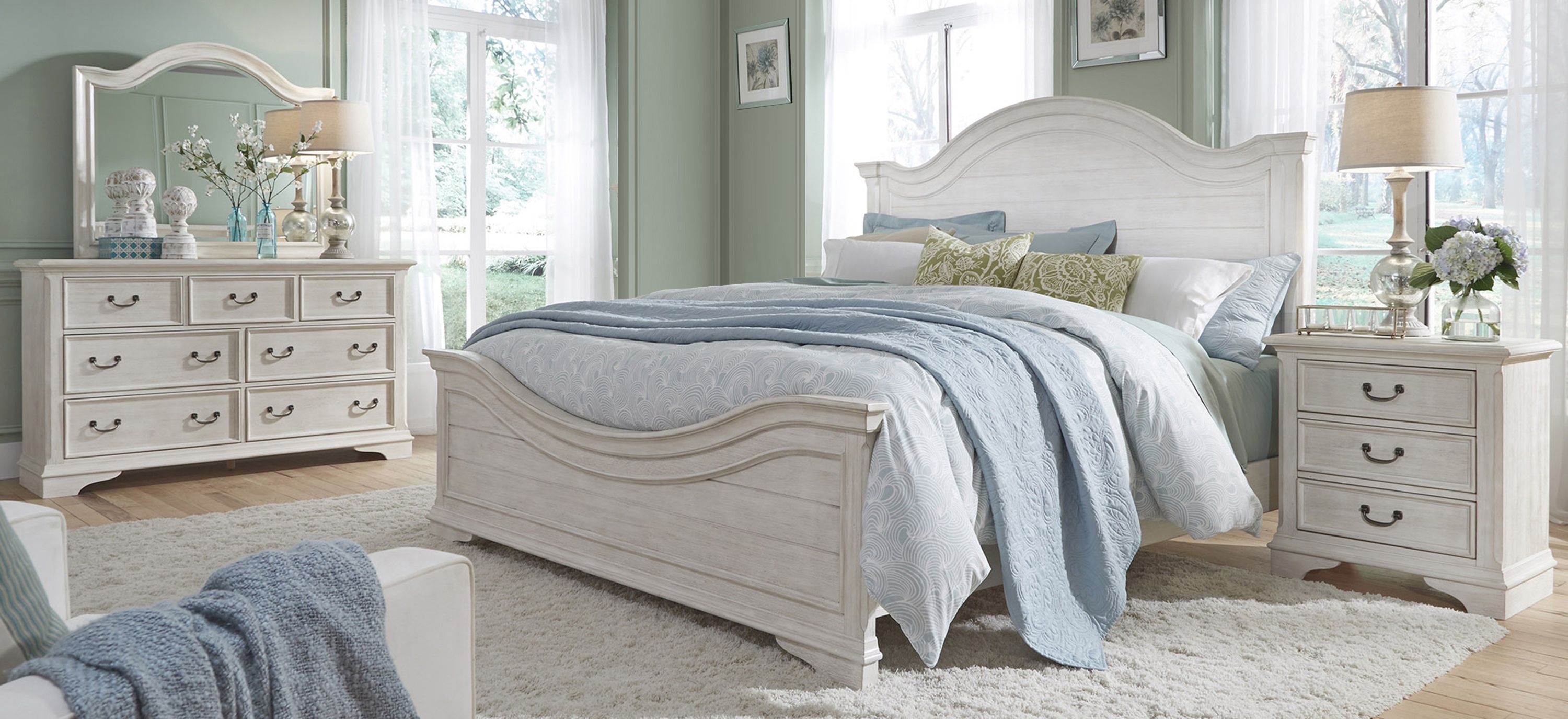 Decatur 4-pc. Bedroom Set w/ 3 Drawer Nightstand