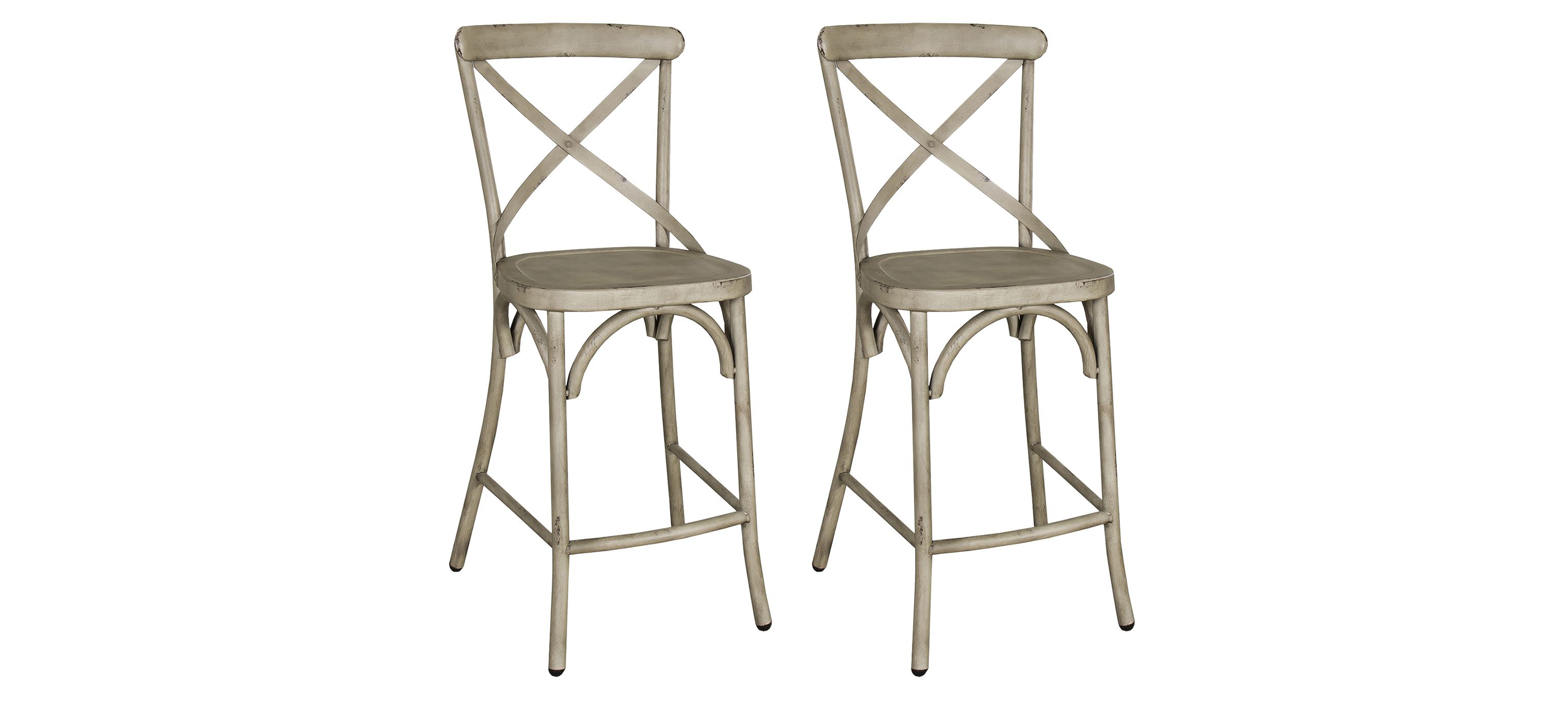Vintage Series X Back Counter Stool-Set of 2