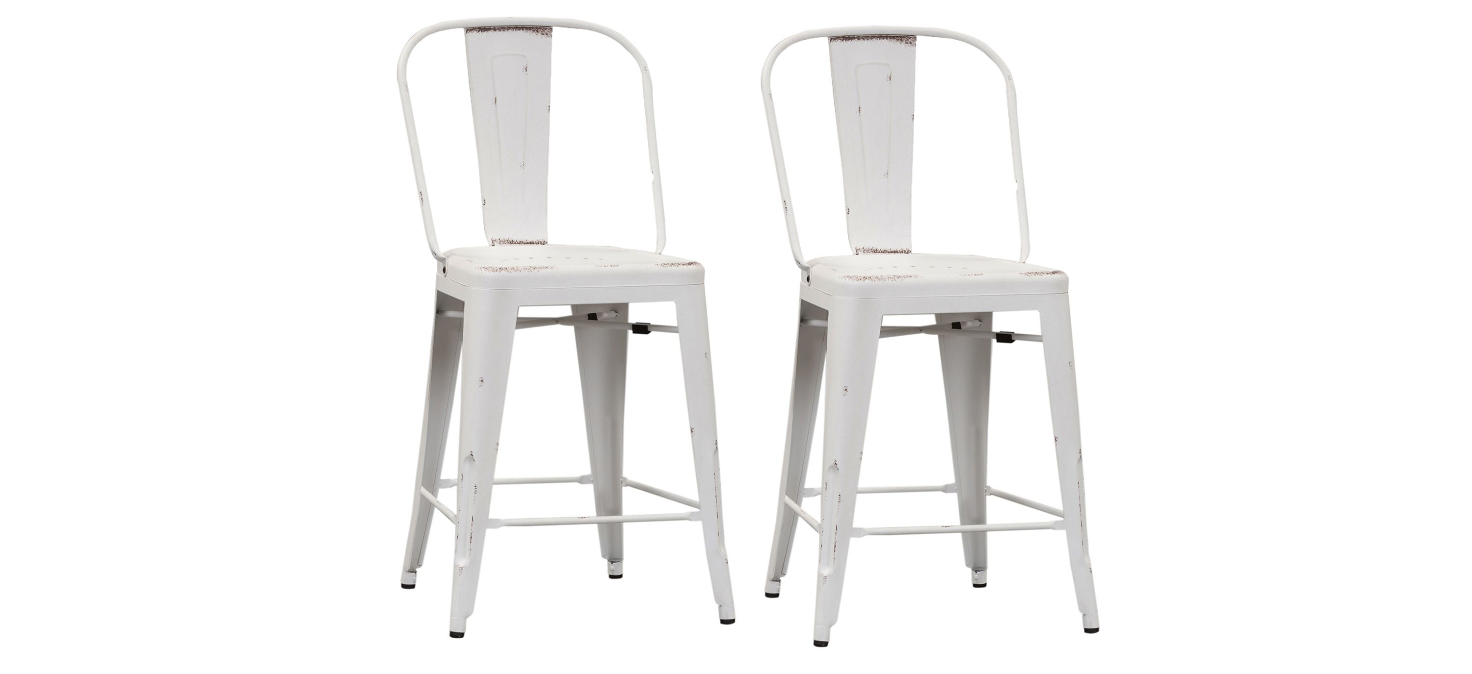 Vintage Series Bow Back Counter Stool-Set of 2