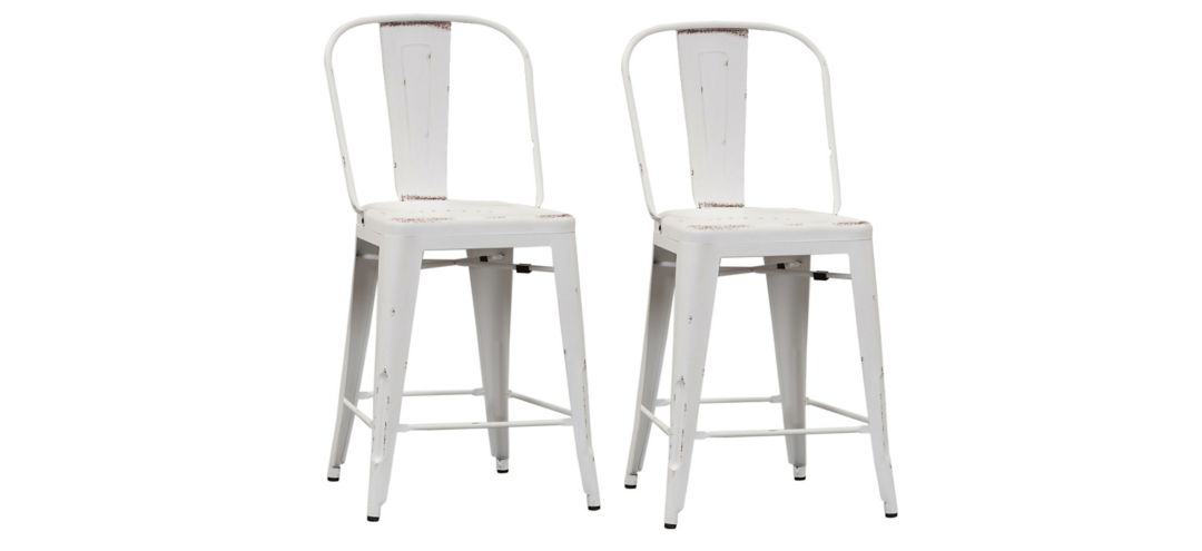 Vintage Series Bow Back Counter Stool-Set of 2