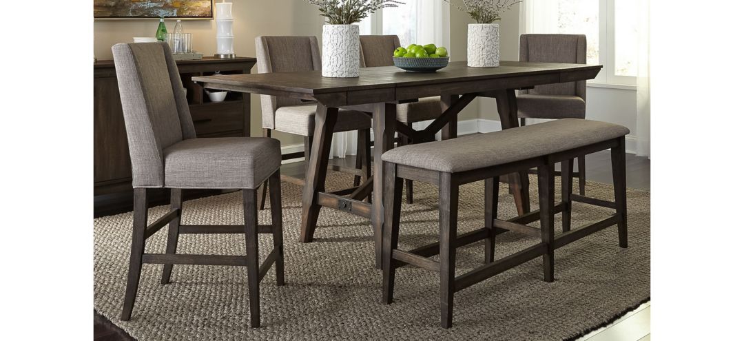 Double Bridge 6-pc. Counter Height Dining Set