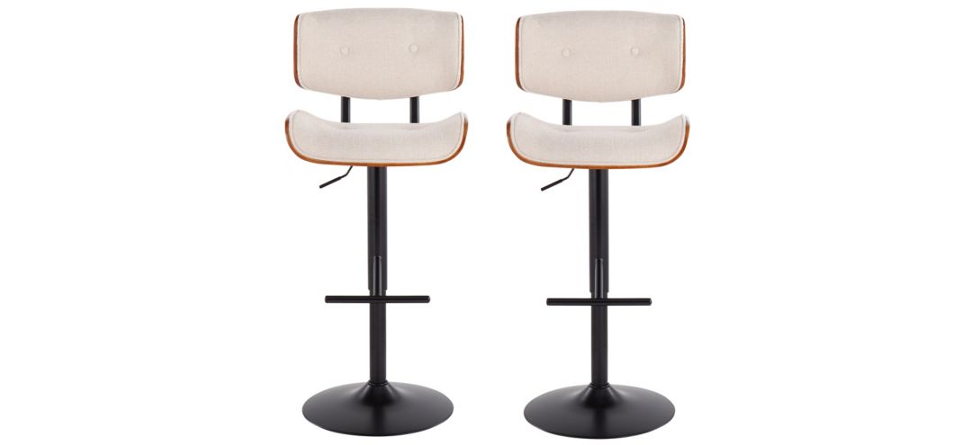 Lombardi Adjustable Barstool- Set of 2