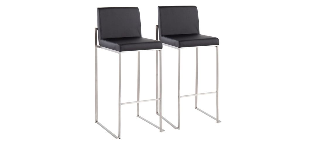 748275680 Fuji High Back Barstool - Set of 2 sku 748275680