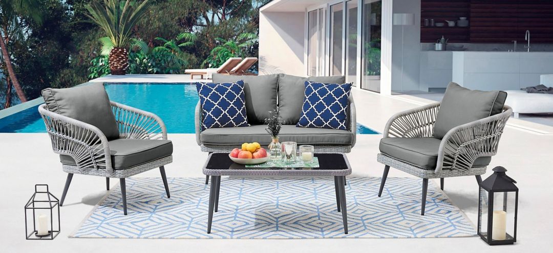 Riviera 4-pc Patio Conversation Set