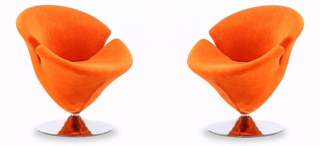 258265480 Tulip Swivel Accent Chair (Set of 2) sku 258265480