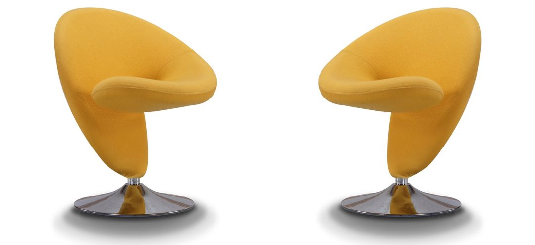 Curl Swivel Accent Chair (Set of 2)
