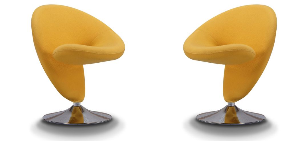 258268970 Curl Swivel Accent Chair (Set of 2) sku 258268970