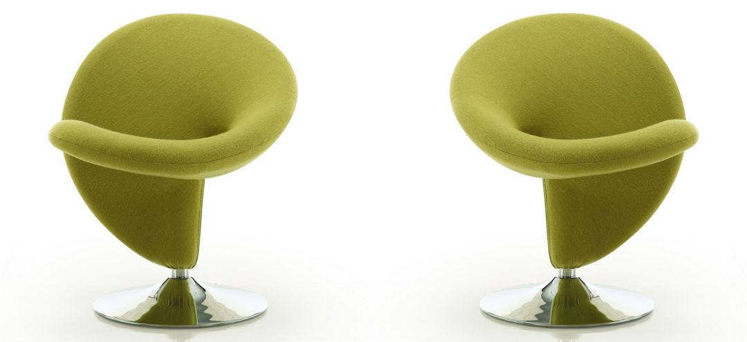 Curl Swivel Accent Chair (Set of 2)