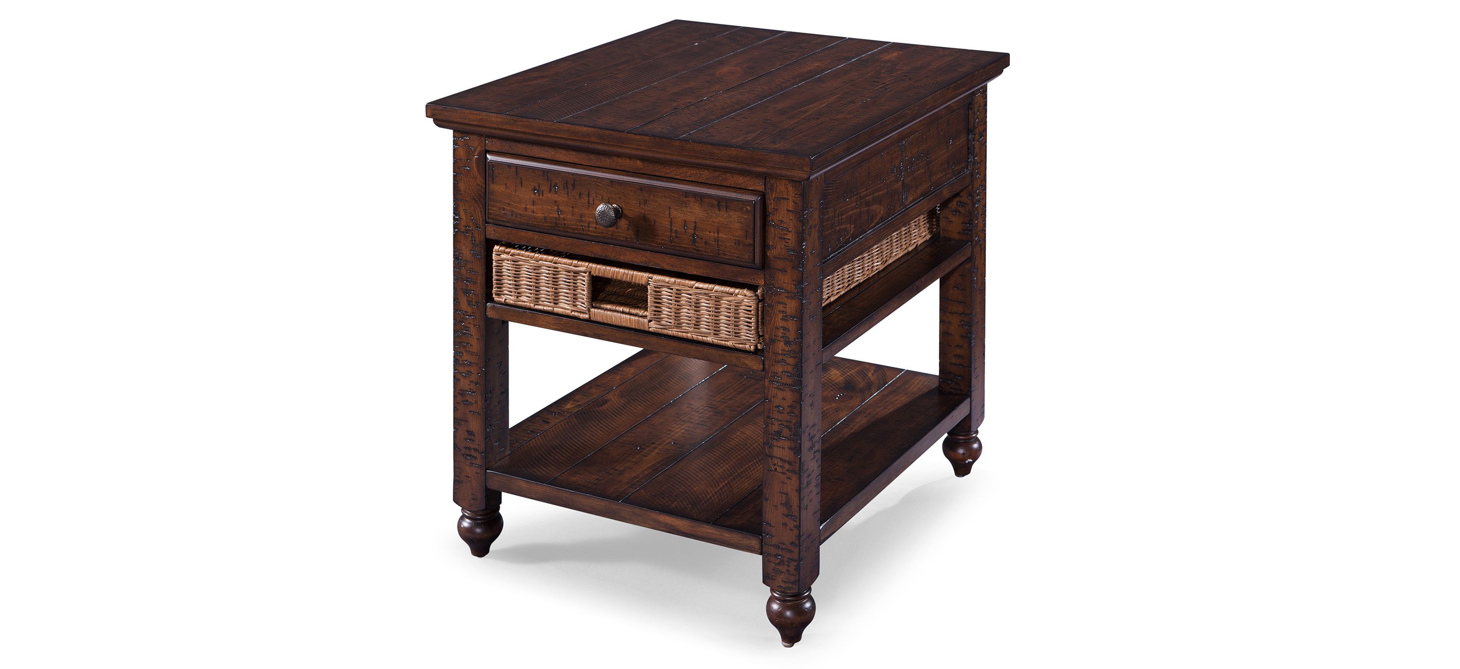 Cottage Lane Wood Rectangular End Table