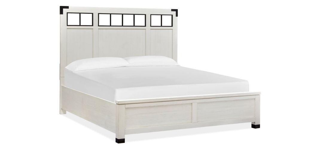 Harper Springs Panel Bed with Metal Accent