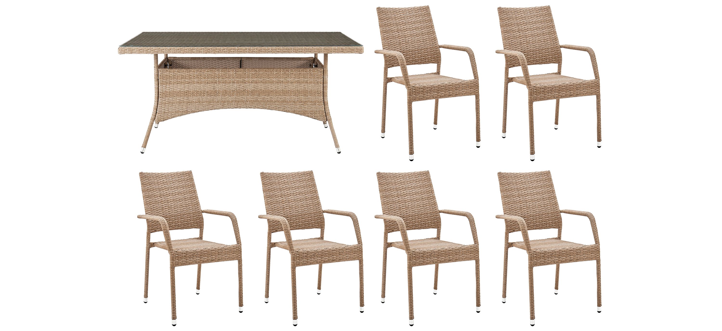 Alinsky Outdoor Patio 7-pc Outdoor Dining Set