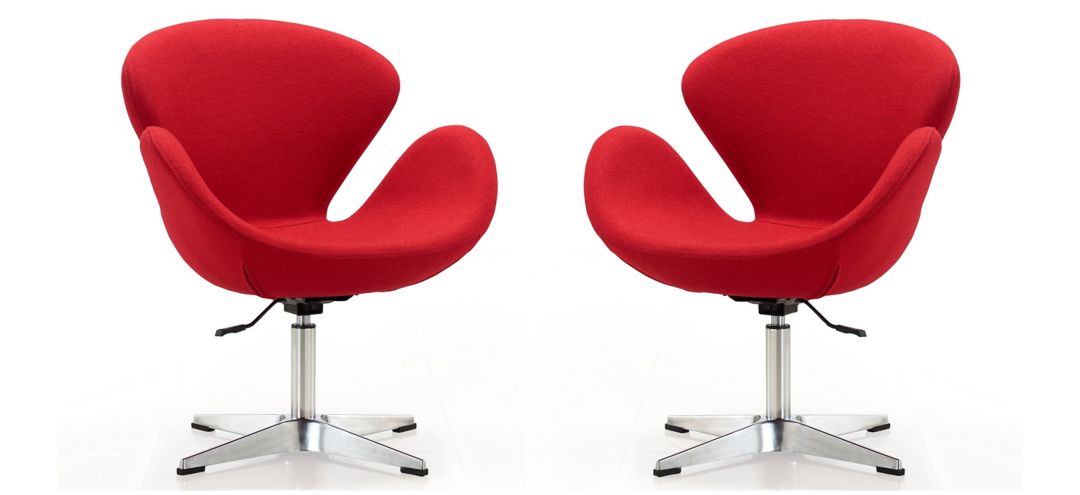 Raspberry Adjustable Swivel Chair (Set of 2)