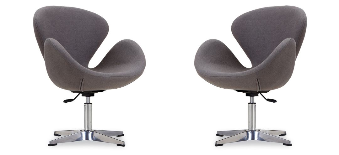 Raspberry Adjustable Swivel Chair (Set of 2)