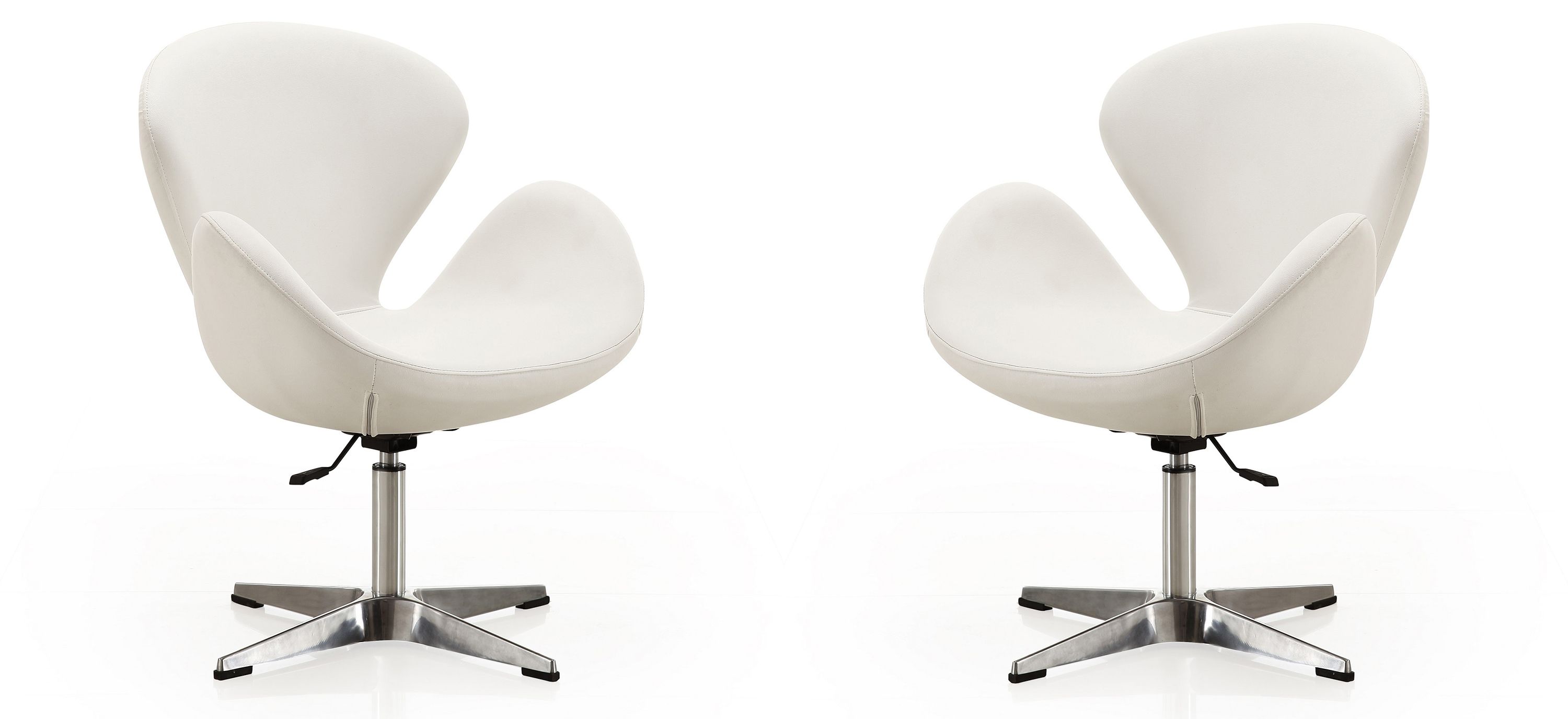 Raspberry  Adjustable Swivel Chair (Set of 2)