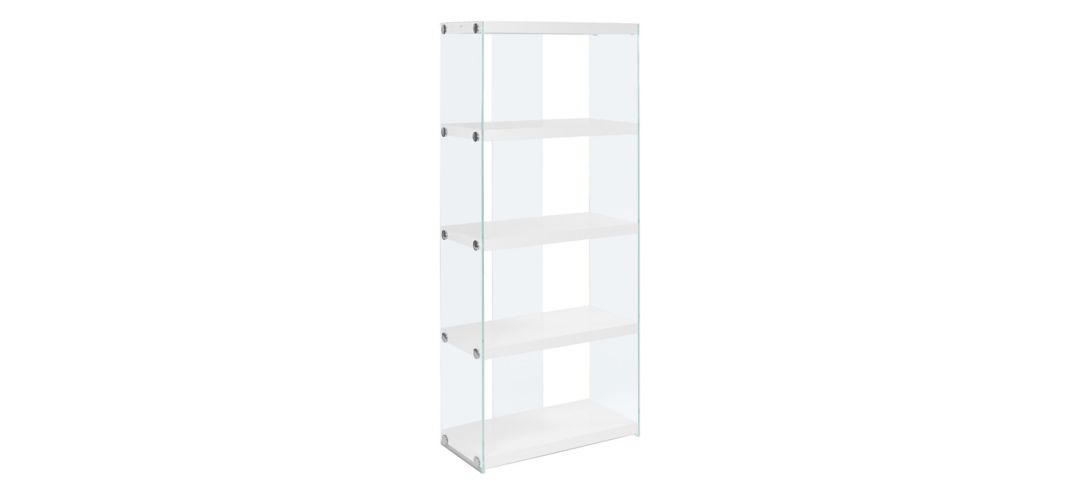 364232890 Monarch Tempered Glass 60 Bookcase sku 364232890