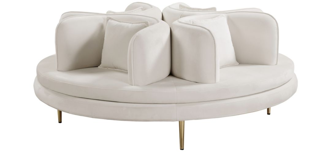 Circlet Velvet Round Sofa Settee
