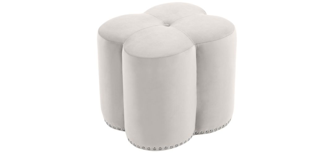 Clover Velvet Ottoman