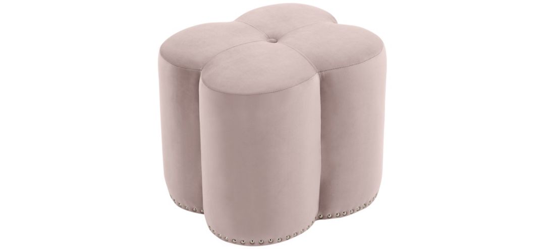 Clover Velvet Ottoman