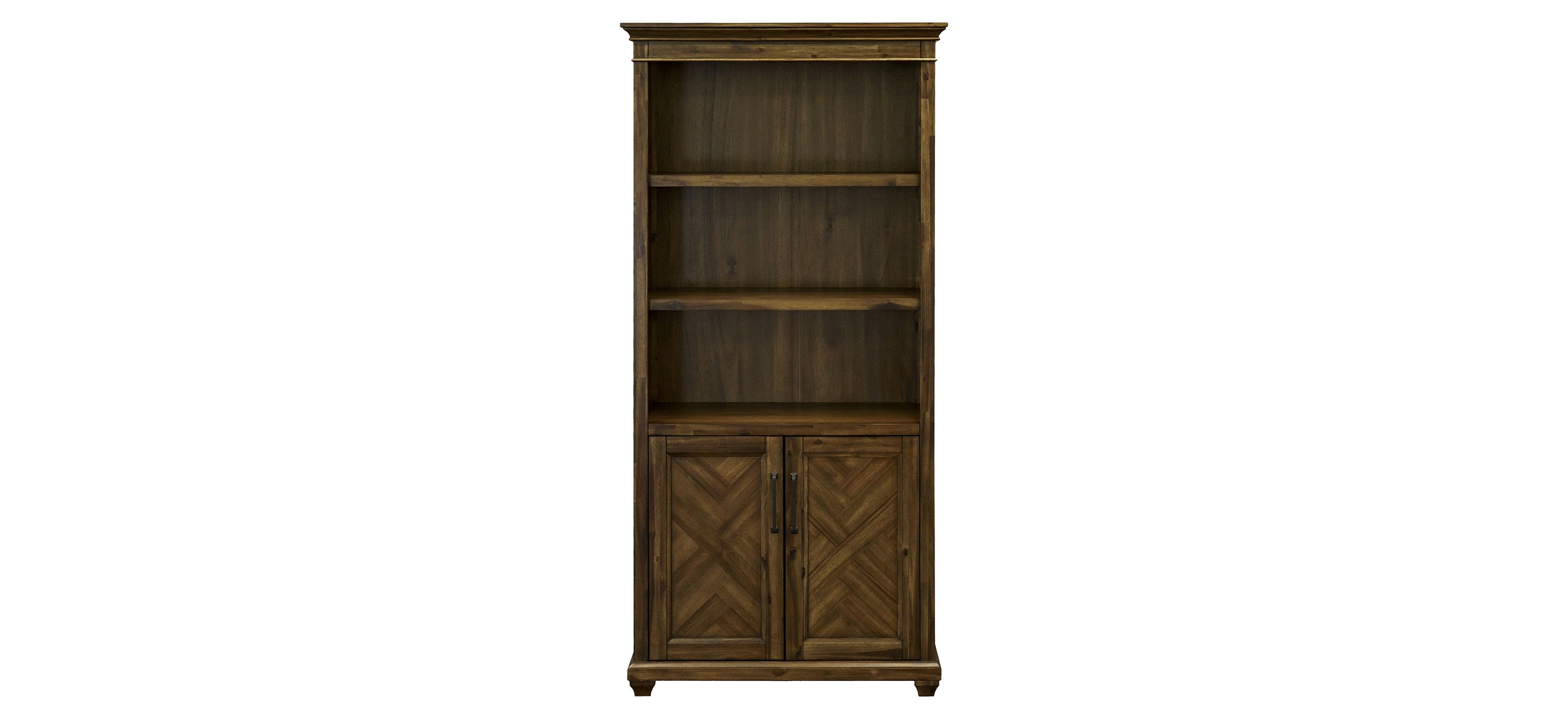 Porter Traditional Wood Bookcase With Doors