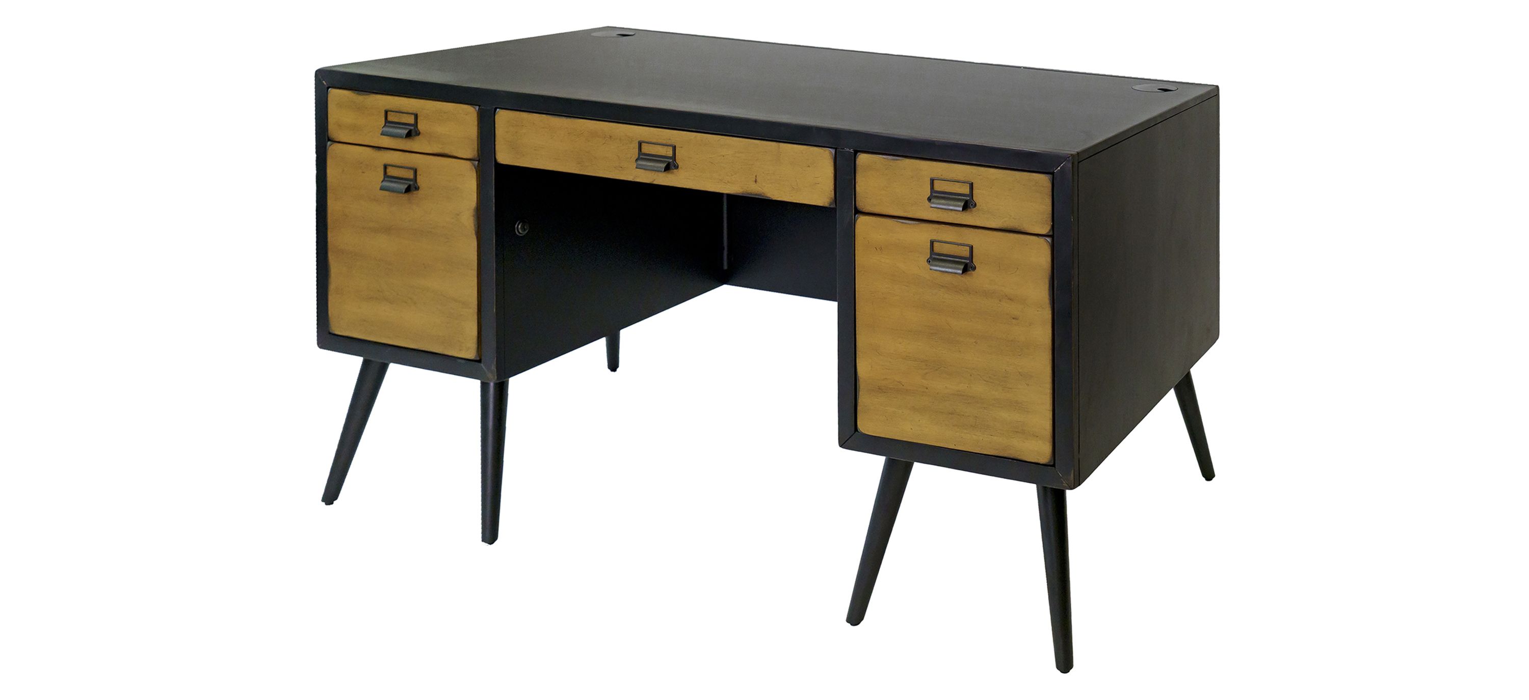364396600 Payton Mid-Century Half Pedestal Executive Desk sku 364396600