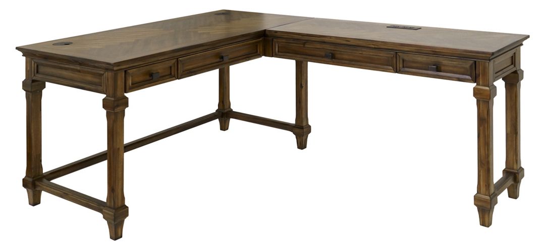 365343860 Porter Traditional Wood Open L-Desk sku 365343860