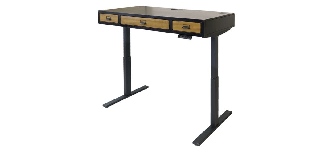 369338490 Payton Mid-Century Wood Electronic Sit/Stand Desk sku 369338490