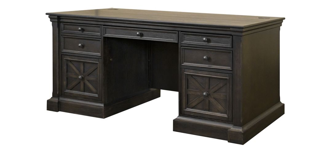 Kingston Traditional Wood Double Pedestal Executive Desk