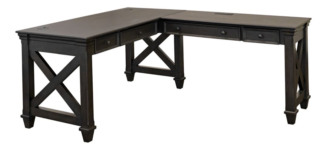 Kingston Traditional Wood Open L-Desk