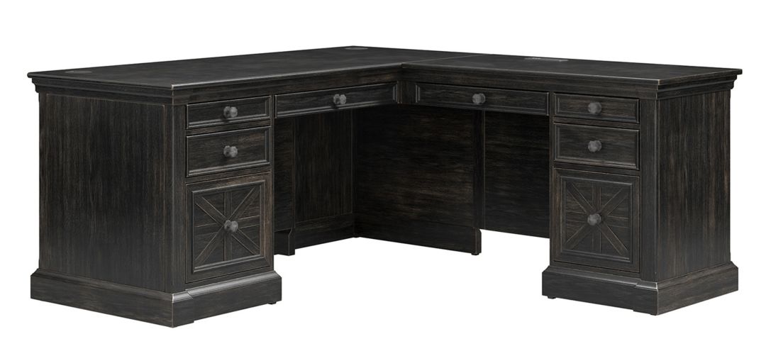 370366840 Kingston Traditional Wood L-Desk & Return sku 370366840