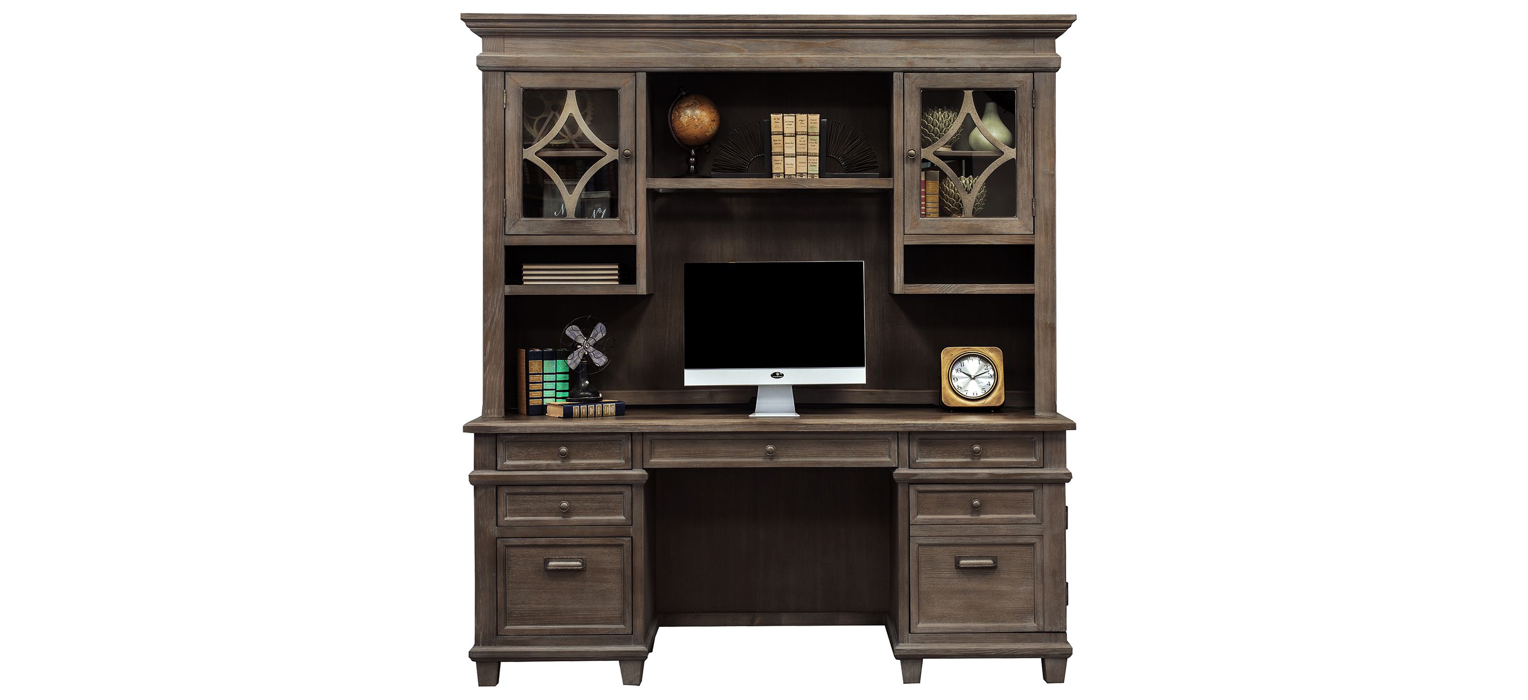Carson Computer Credenza w/ Hutch