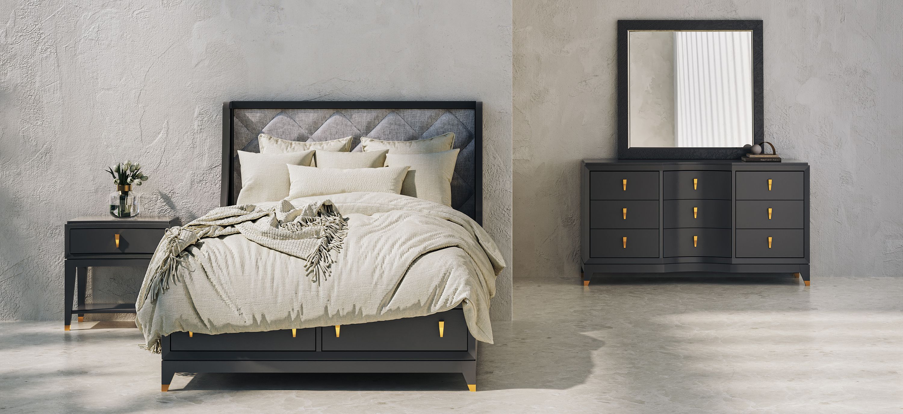 Milena 4-pc. Platform Storage Bedroom Set