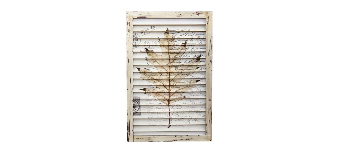 Maple Leaf Window Shutter Wall Décor