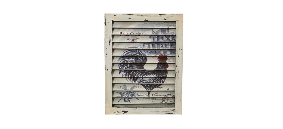 Rooster Window Shutter Wall Decor