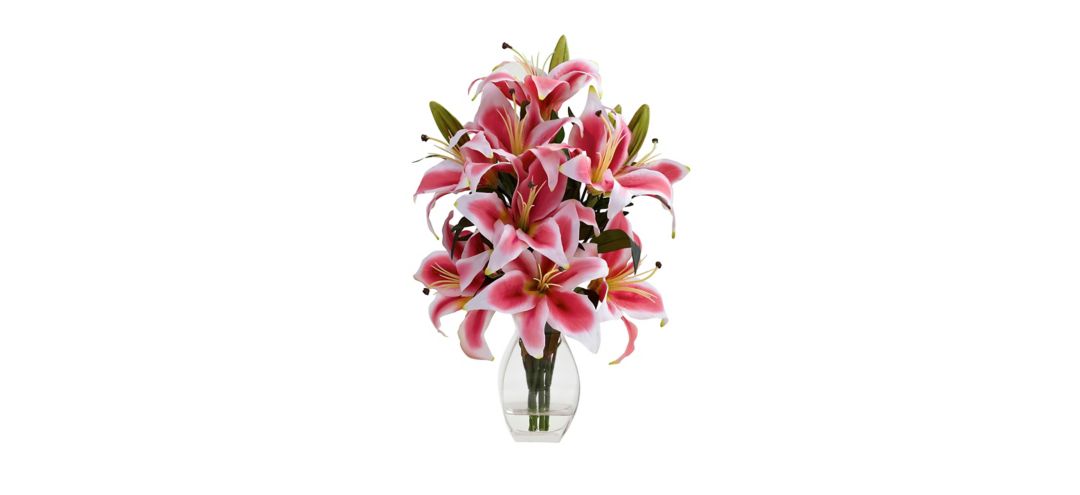 140013430 Rubrum Lily with Decorative Vase sku 140013430