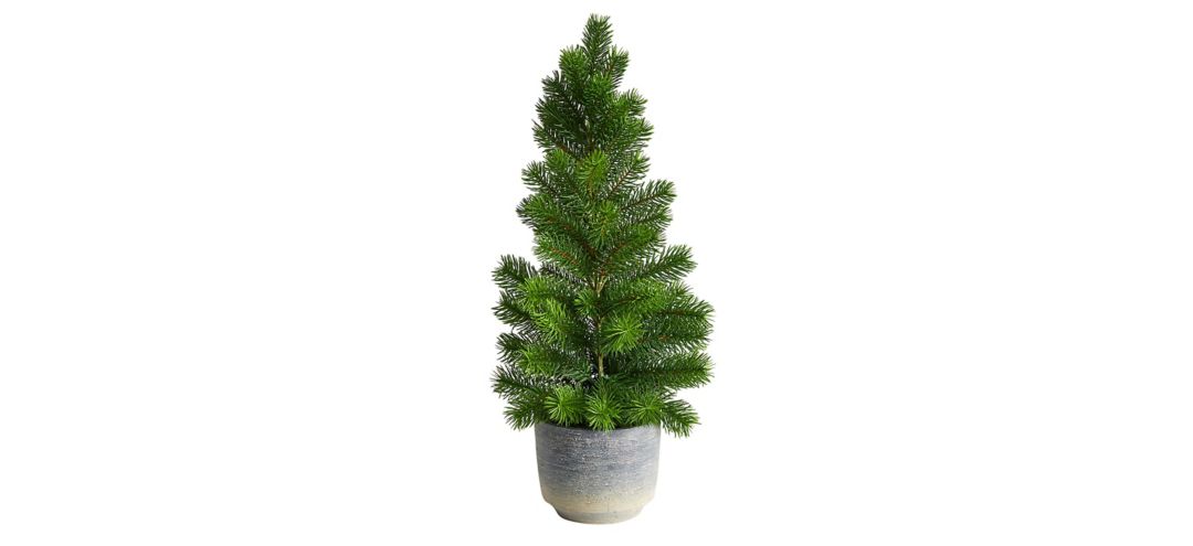 T3376 22  Pine Artificial Tree in Decorative Planter sku T3376