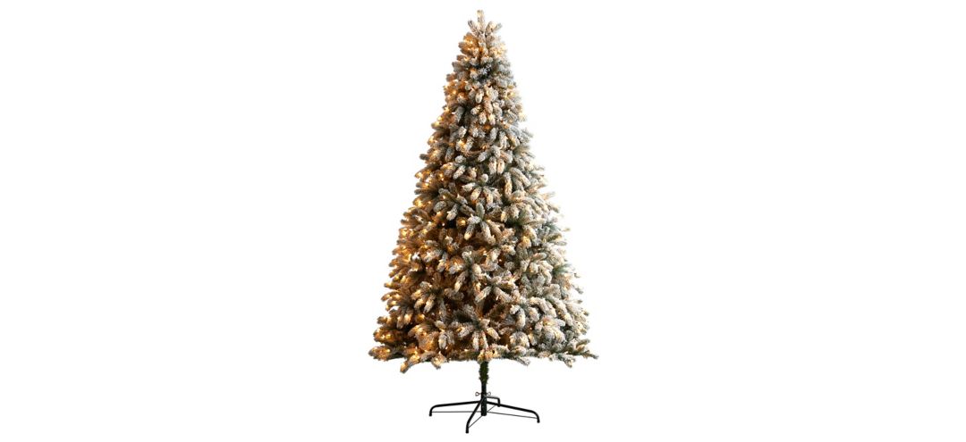 140025630 9 Pre-Lit Flocked South Carolina Spruce Artificial sku 140025630