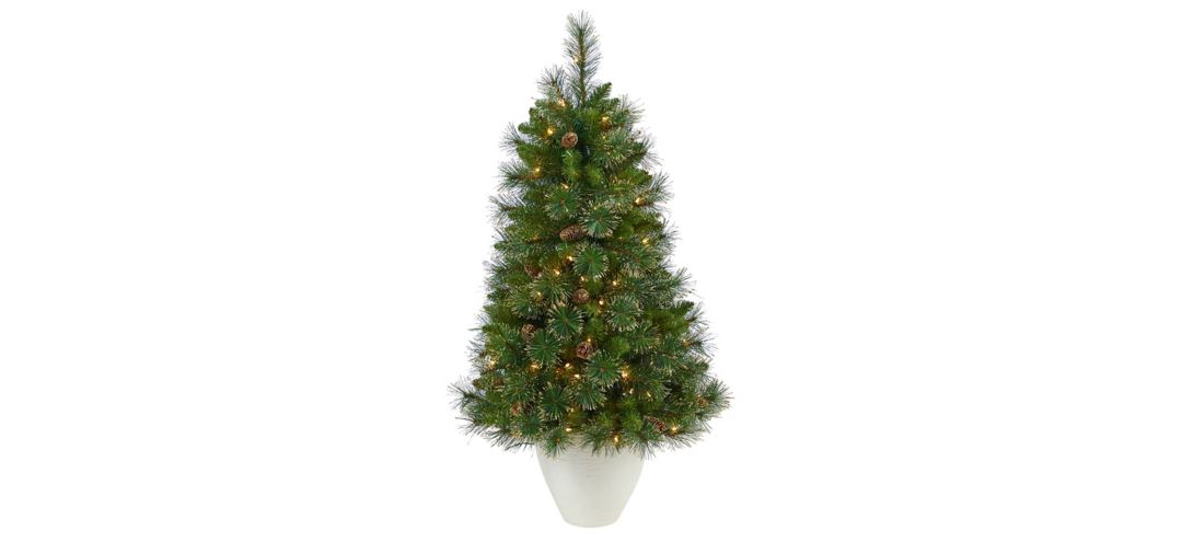 "50"" Pre-Lit Golden Tip Washington Pine Artificial Tree"