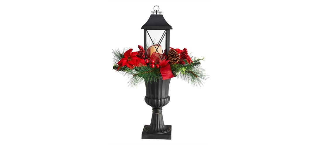 140035470 33 Holiday Berries and Poinsettia with Large Lante sku 140035470