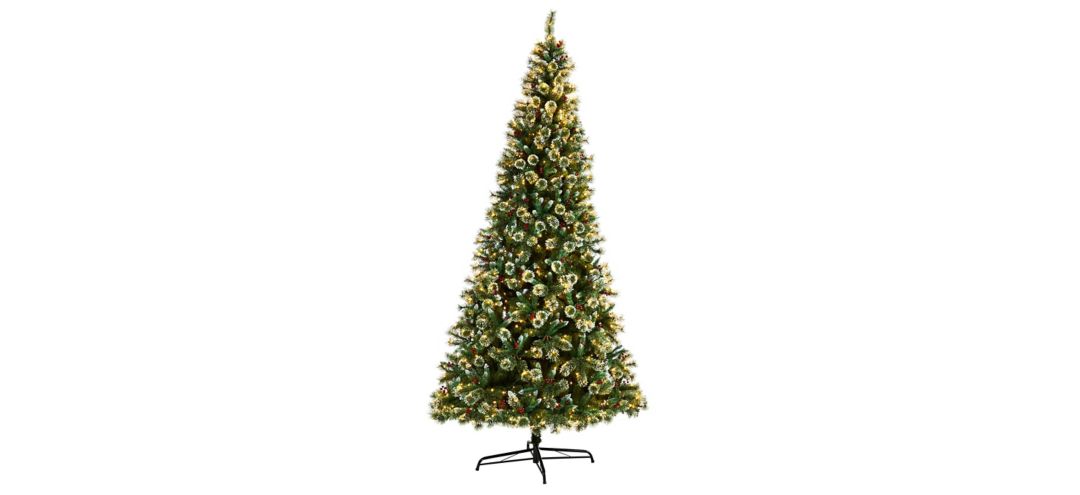 10 Pre-Lit Frosted Swiss Pine Artificial Tree