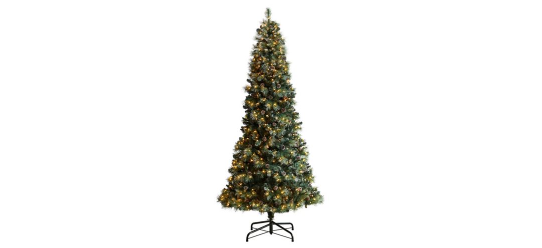 9' Pre-Lit Frosted Tip British Columbia Mountain Pine Artificial Tree