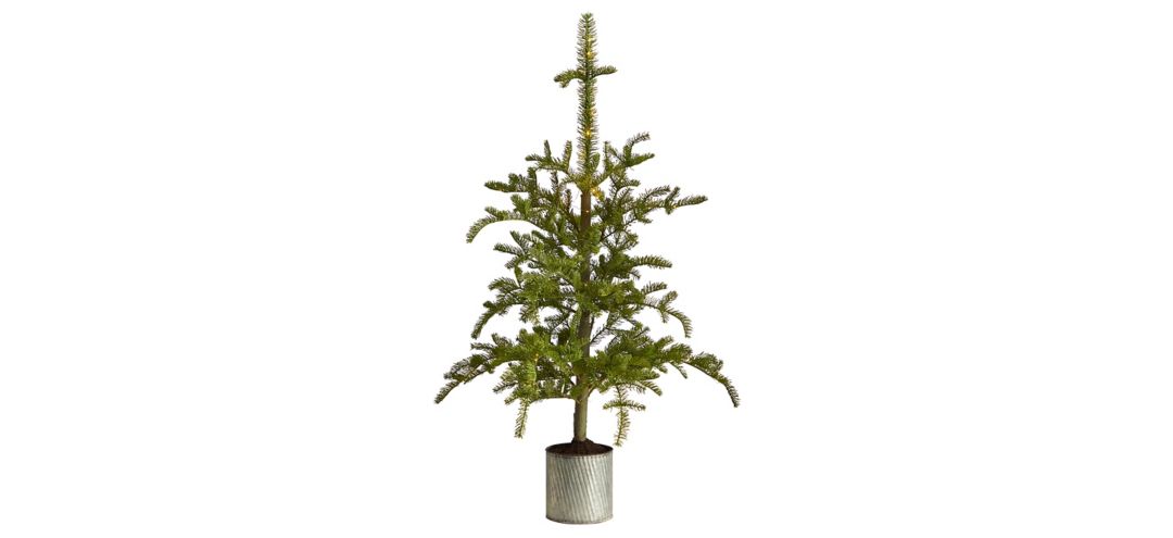 4.5' Pre-Lit Pine Artificial Tree