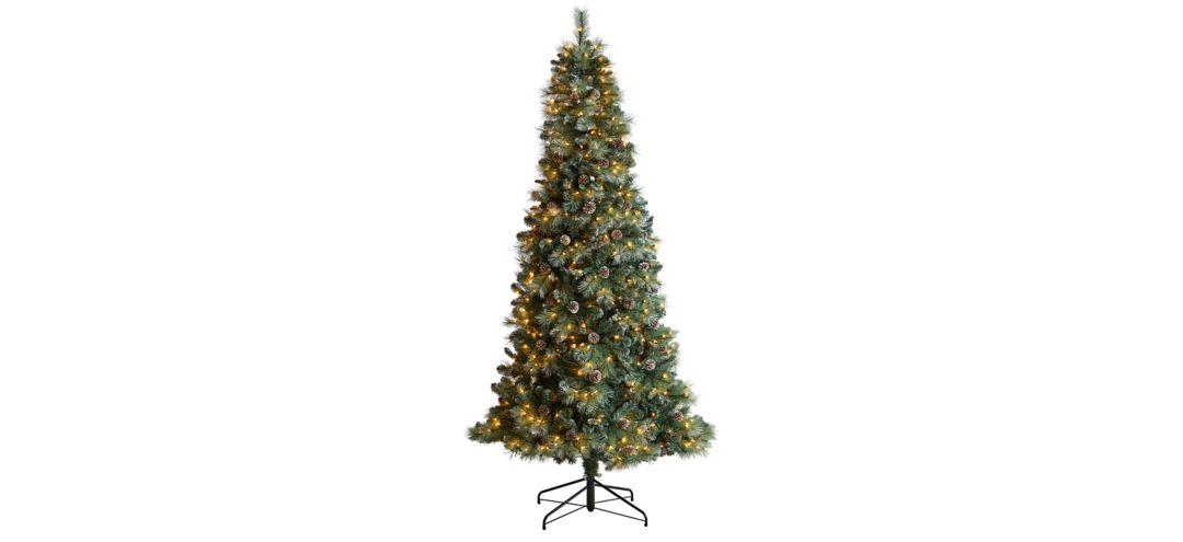 8' Pre-Lit Frosted Tip British Columbia Mountain Pine Artificial Tree