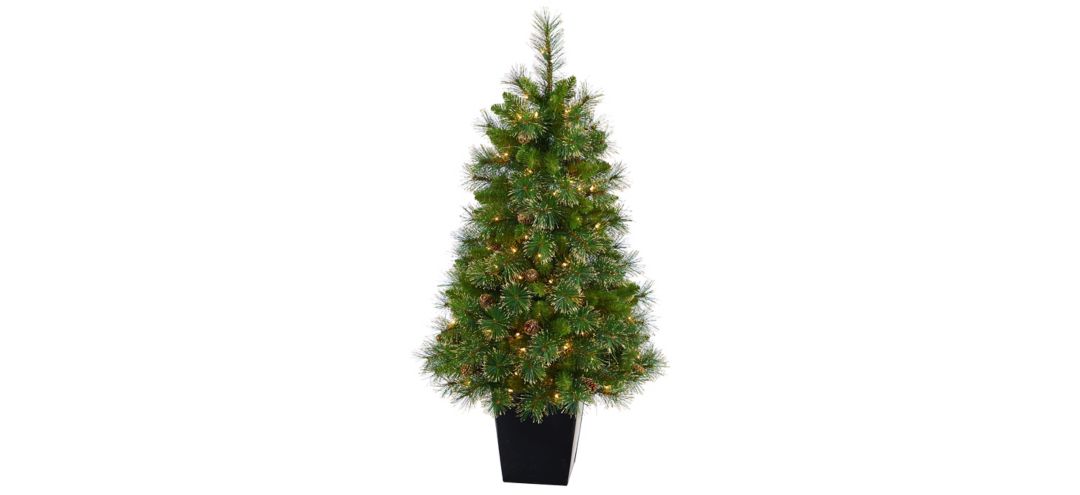 "50"" Pre-Lit Golden Tip Washington Pine Artificial Christmas Tree"